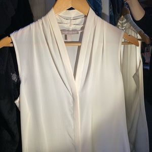 Off white silk tank sheer​